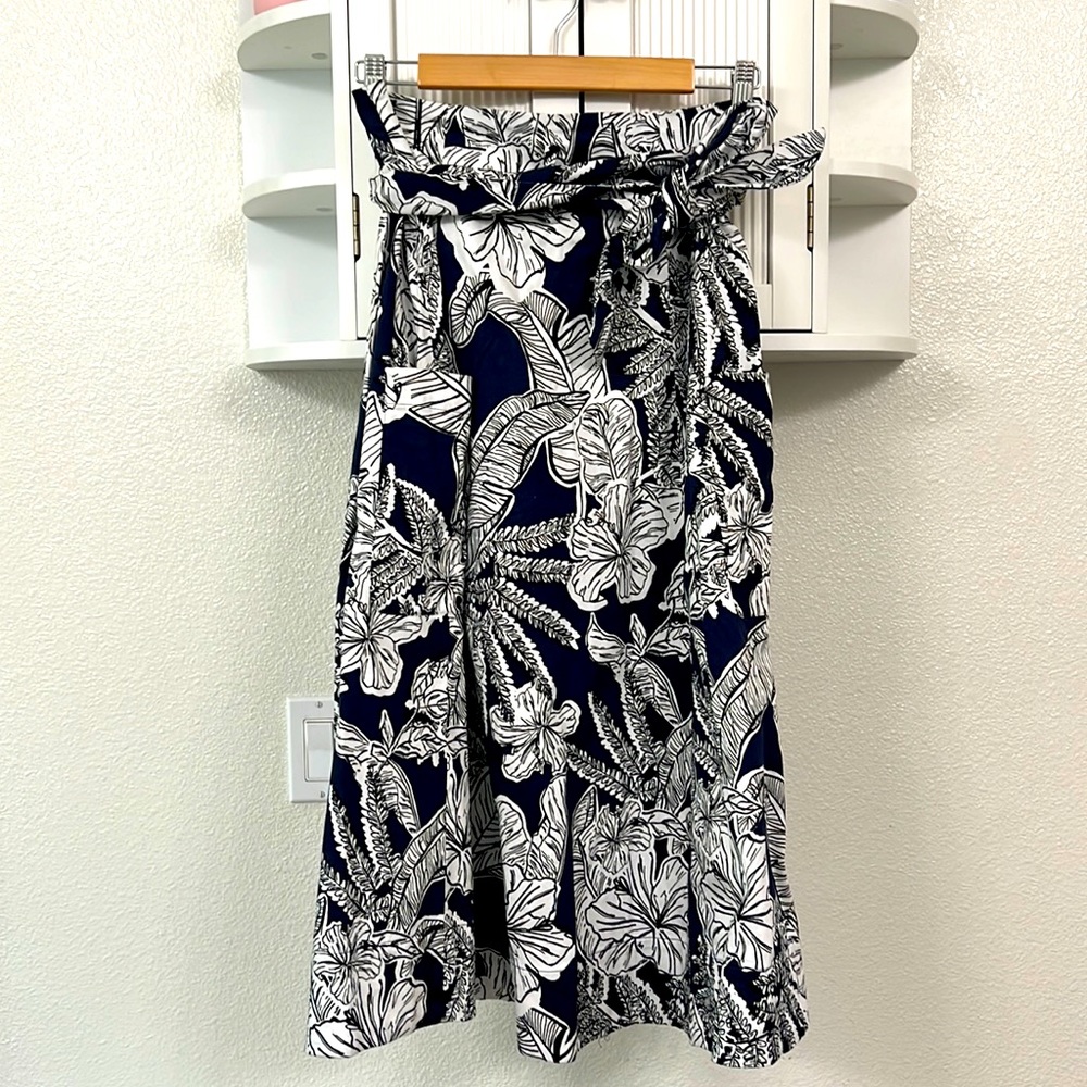Zara tropical print skirt